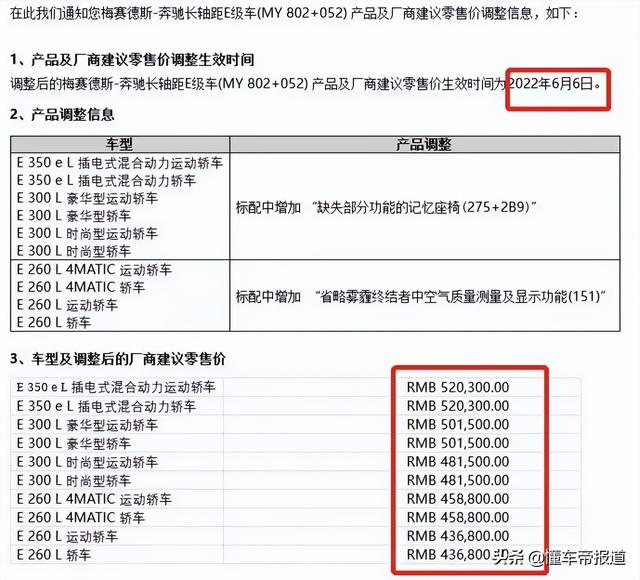 奔驰e系列价格和图片，奔驰e级最新消息