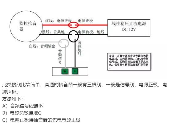 监控器拾音器安装步骤，监控拾音器接线及调试方法