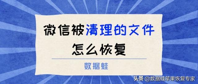 如何找回微信被清理的文件？过期或被清理的文件恢复方法