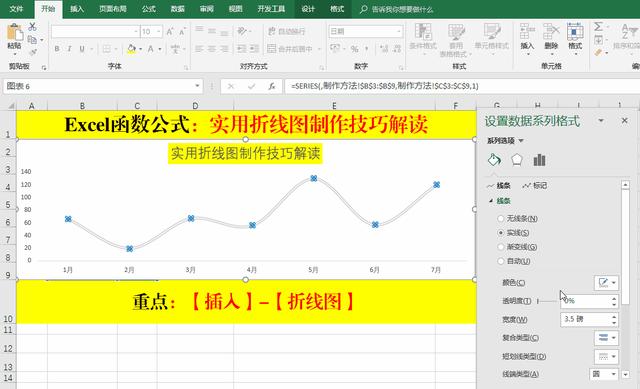 excel画折线图怎么画？excel制作折线图表的步骤详细图解