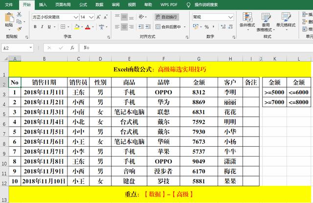 excel高级筛选怎么用？excel高级筛选的详细教程